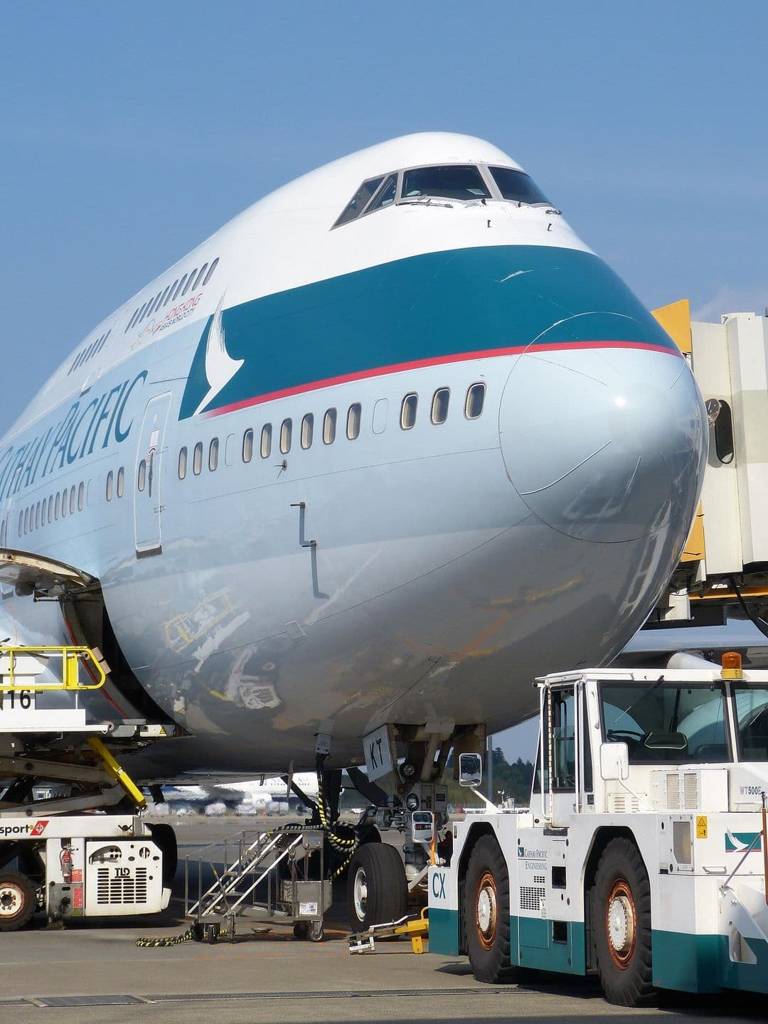 Aircraft on the tarmac ready for air freight