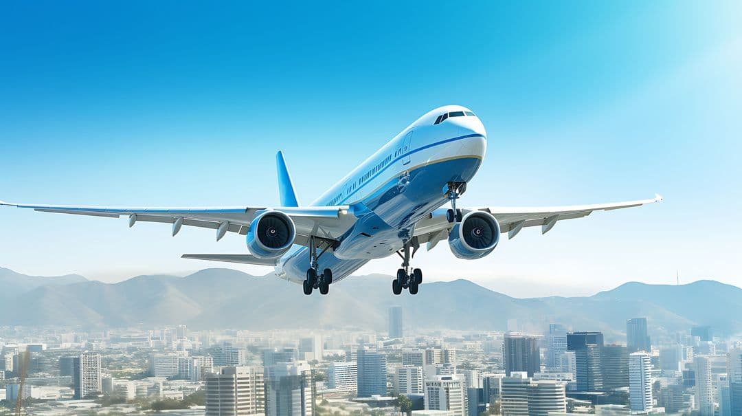 Cargo plane taking off